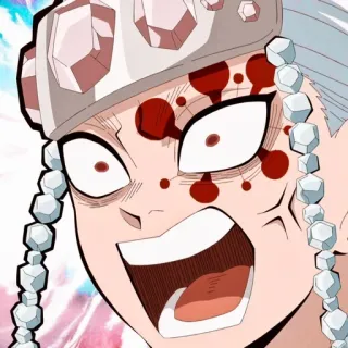 🤬 Tengen Uzui Demon Slayer Anime, Demon Slayer, Tengen Uzui, Darah, Kekerasan telegram sticker