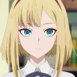 🥀 Anime, Bionda, Ragazza, Personaggio, Ritratto, Cartone animato telegram sticker