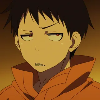 🔥 Shinra Kusakabe Fire Force anime, fire force, shinra kusakabe, angry, anime boy telegram sticker