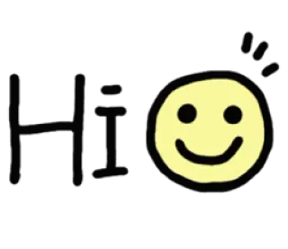 😁 Hi greeting, hello, smiley face, message telegram sticker