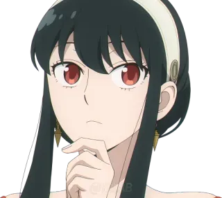 🤔 Yor Forger Spy x Family yor forger, spy x family, anime, manga, dessin animé, autocollant whatsapp sticker