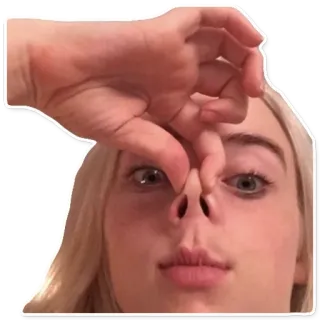 👃 глупый, смешной, шутка, странный, нос, лицо telegram sticker