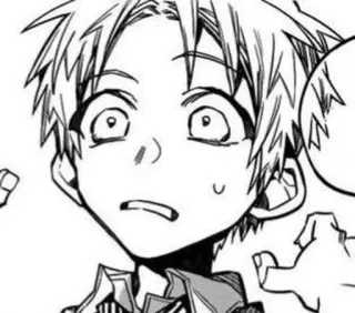🧡 Anime, Mangá, Menino, Assustado, Pânico telegram sticker