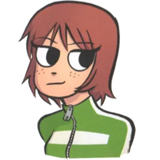 😌 Knives Chau Scott Pilgrim vs. the World Ножницы Чау, Скотт Пилигрим, Персонаж, Мультфильм, Аниме whatsapp sticker