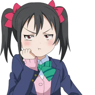 😤 Nico Yazawa Love Live! Anime, Desenho animado, Menina, Uniforme escolar, Fofa, Idol, Love Live telegram sticker