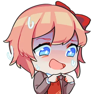 😅 Anime, Fofo, Triste, Garota, Preocupada telegram sticker