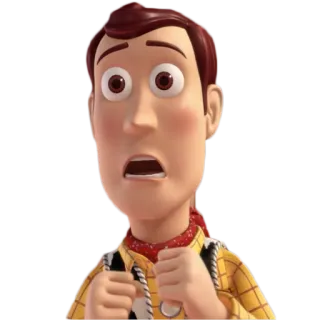 😱 Woody Toy Story giocattolo, cartone animato, scioccato, Disney, animazione, sorpresa telegram sticker