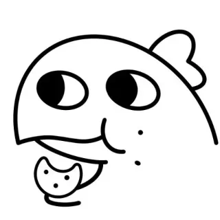 🥧 dessin animé, illustration, drôle, mignon, fantaisiste, poisson whatsapp sticker