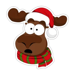 Elk Boris Christmas :: @TgSticker telegram stickers