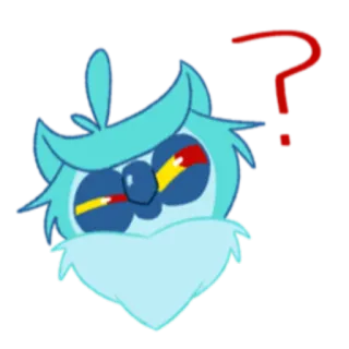 ❔ フクロウ, 疑問符, 漫画, 鳥, 混乱, 思考中 telegram sticker