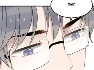 👀 XM? occhiali, manga, primo piano, domanda, maschio whatsapp sticker