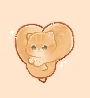 ✨ kucing, anak kucing, hati, imut, kawaii, hewan peliharaan, hewan, stiker whatsapp sticker