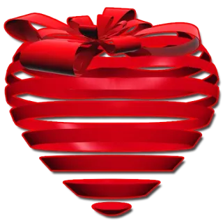 ❤️ corazón, rojo, lazo, amor, san valentín, regalo telegram sticker