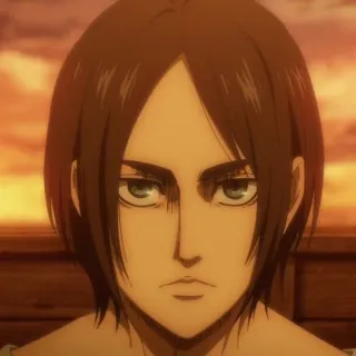 🗡 Eren Yeager Attack on Titan Eren Yeager, Ataque dos Titãs, Anime, Personagem, Mangá whatsapp sticker