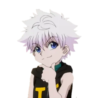 😏 Killua Zoldyck Hunter x Hunter anime, killua, hunter x hunter, manga, cartoon, boy, anime character telegram sticker