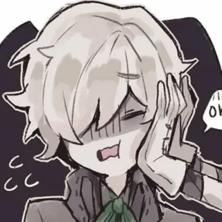 ☔️ ok anime, manga, sticker, cartoon, character telegram sticker