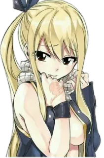 😔 Lucy Heartfilia Fairy Tail Anime, Manga, Fairy Tail, Lucy Heartfilia, Lucy Heartfilia whatsapp sticker