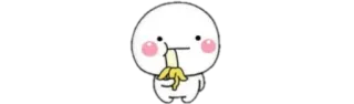 🙂 cute, kawaii, banana, cartoon, character, food whatsapp sticker