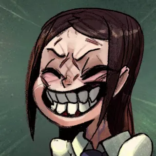 😁 anime, manga, scary, evil, face telegram sticker