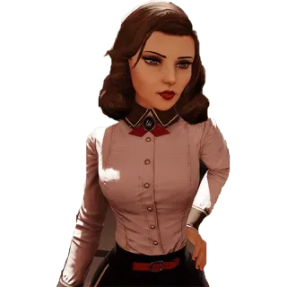 🙂 Elizabeth Bioshock Infinite лизабет, bioshock infinite, персонаж видеоигры, женский персонаж, видеоигра telegram sticker