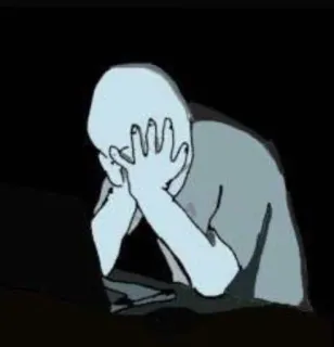 🤦‍♂ sadness, depression, despair, person, emotional, upset, crying telegram sticker