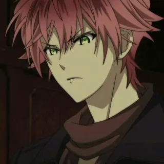 🥀 Anime, Manga, Charakter, Pinke Haare, Ernst, Porträt telegram sticker