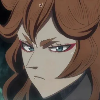 😒 Mereoleona Vermillion Black Clover Anime, Personaggio, Ritratto, Mereoleona Vermillion, Black Clover telegram sticker