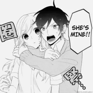 ❤️ She's mine!! anime, manga, couple, romance, possessive telegram sticker