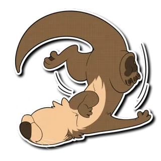 😊 otter, animal, cute, playful, cartoon telegram sticker