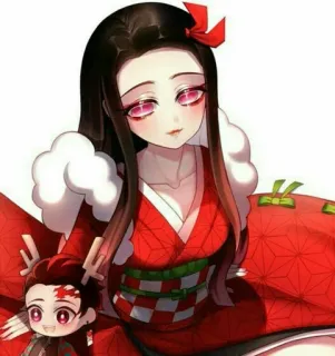 ⛓ Nezuko Kamado Demon Slayer Anime, Nezuko, Kamado, Demon Slayer, Kartun telegram sticker