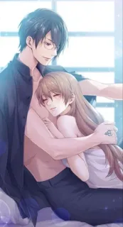 🍁 Anime, Lãng mạn, Cặp đôi, Ôm, Tình yêu, Đàn ông, Phụ nữ telegram sticker