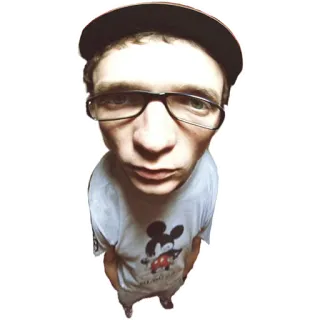 🙈 persoon, bril, hoed, portret, mickey mouse, t-shirt telegram sticker