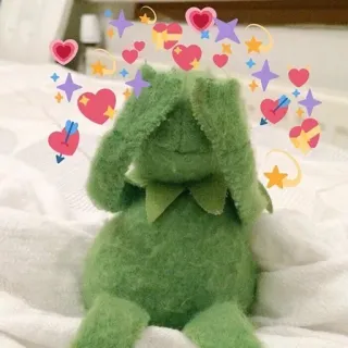 🙈 Kermit 科米蛙, 布偶, 爱心, 星星, 爱, 可爱 telegram sticker