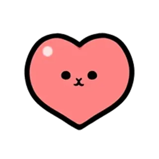 ✳️ hati, imut, kartun, merah muda, cinta, kawaii telegram sticker