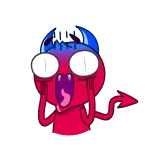 😱 devil, cartoon, monster, scared, screaming, shocked telegram sticker