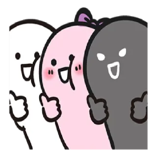 👍 cartoon, character, thumbs up, cute, positive, animation telegram sticker