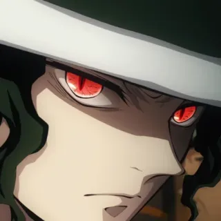 ⚙ Muzan Kibutsuji Demon Slayer มุซัน, ดาบพิฆาตอสูร, อนิเมะ, ตัวร้าย, ปีศาจ whatsapp sticker