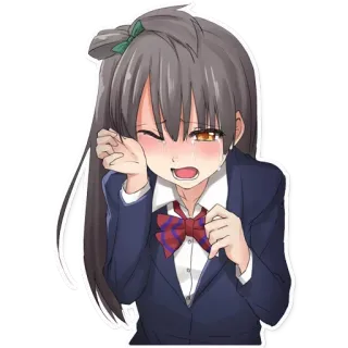 😭 อนิเมะ, เด็กผู้หญิง, ร้องไห้, ชุดนักเรียน telegram sticker