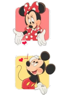 Mickey and Minnie telegram stickers
