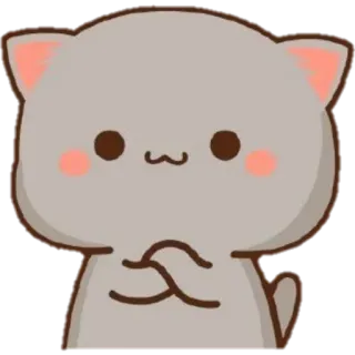 😕 แมว, น่ารัก, การ์ตูน, สัตว์, คาวาอิ telegram sticker