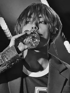 ➰ drinking, portrait, person, black and white, man telegram sticker