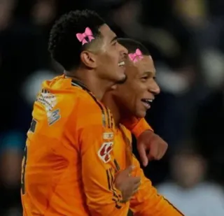 💋 Jude Bellingham and Kylian Mbappé Professional Football telegram sticker