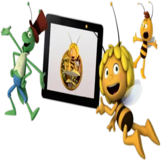 📱 Maya the Bee abelha, animado, programa infantil, inseto, Willy, Flip, o gafanhoto telegram sticker