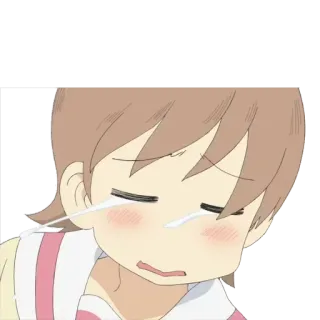 🥲 chorando, triste, anime, mangá, lágrimas, emocional telegram sticker