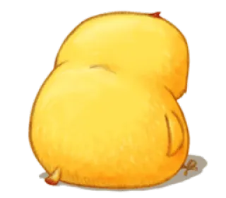 ☹ gelb, tier, huhn, vogel, ballon telegram sticker