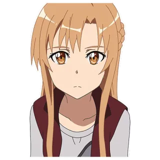 😐 Asuna Yuuki Sword Art Online Anime, Cartone animato, Personaggio, Ragazza, Sword Art Online, Asuna Yuuki telegram sticker