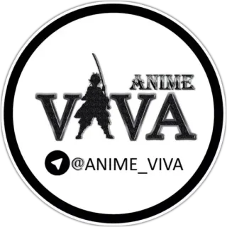 📓 ANIME VIVA @ANIME_VIVA Аниме, Меч, Бой, Telegram, Логотип, VIVA telegram sticker