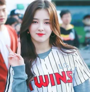 🧚‍♀ TWINS nancy, bisbol, kpop, idol, simbol perdamaian whatsapp sticker