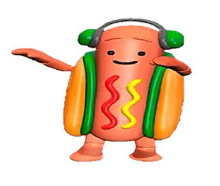 🌭 Cachorro-quente, Dab, Emoji, Comida, Desenho animado telegram sticker