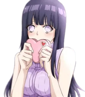 ❤️ Hinata Hyuga Naruto 애니메이션, 캐릭터, 히나타, 휴우가, 나루토 telegram sticker